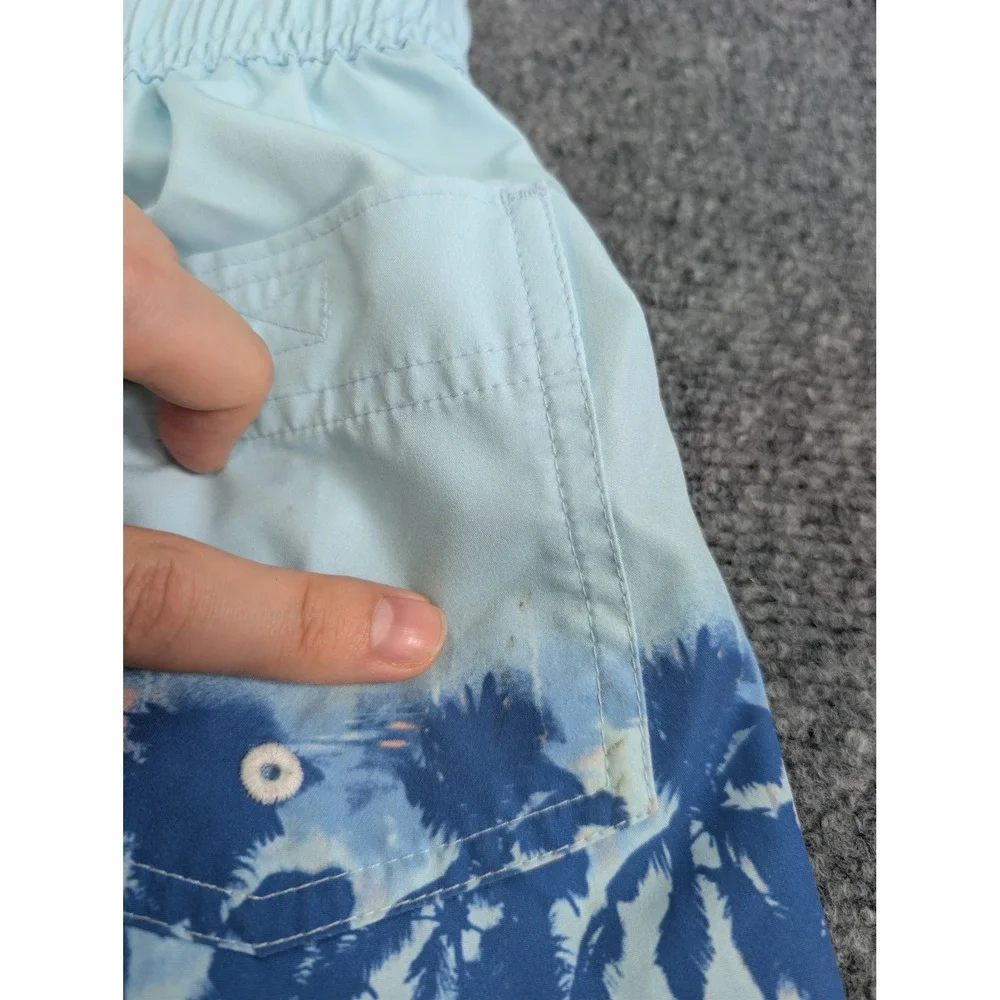 Abercrombie & Fitch Tie Dye Blue Swim Trunks Shorts Mens Size S Beachwear Pool